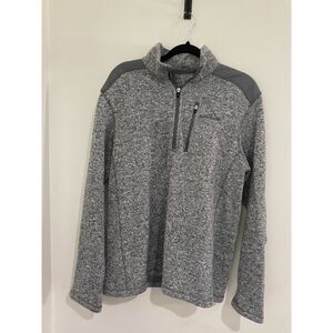 EDDIE BAUER Gray Mens XL 1/4 Zip Henley  Sports‎ Casual Work Date Night Office